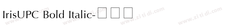 IrisUPC Bold Italic字体转换